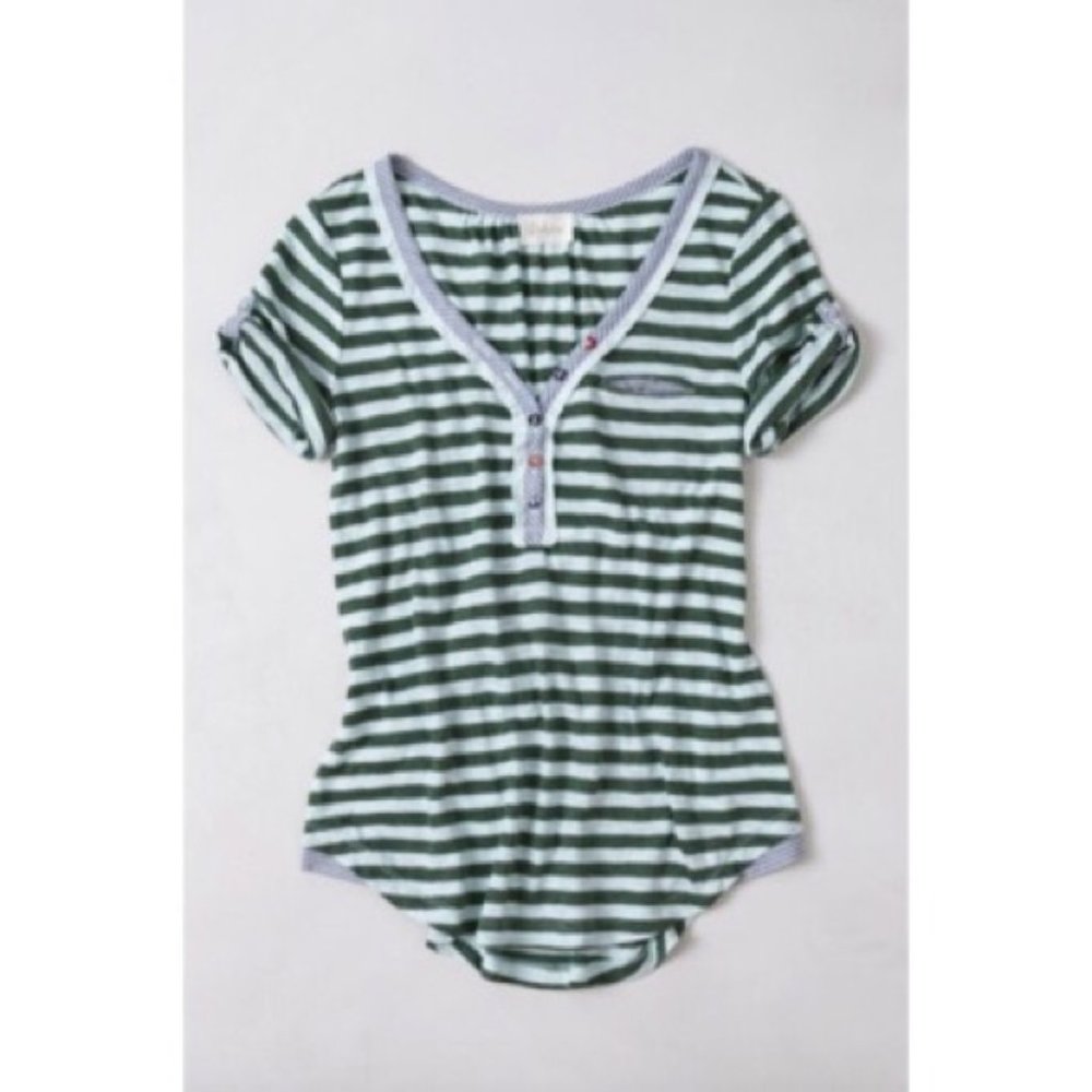 ANTHROPOLOGIE Feather Bone Double Play Henley M